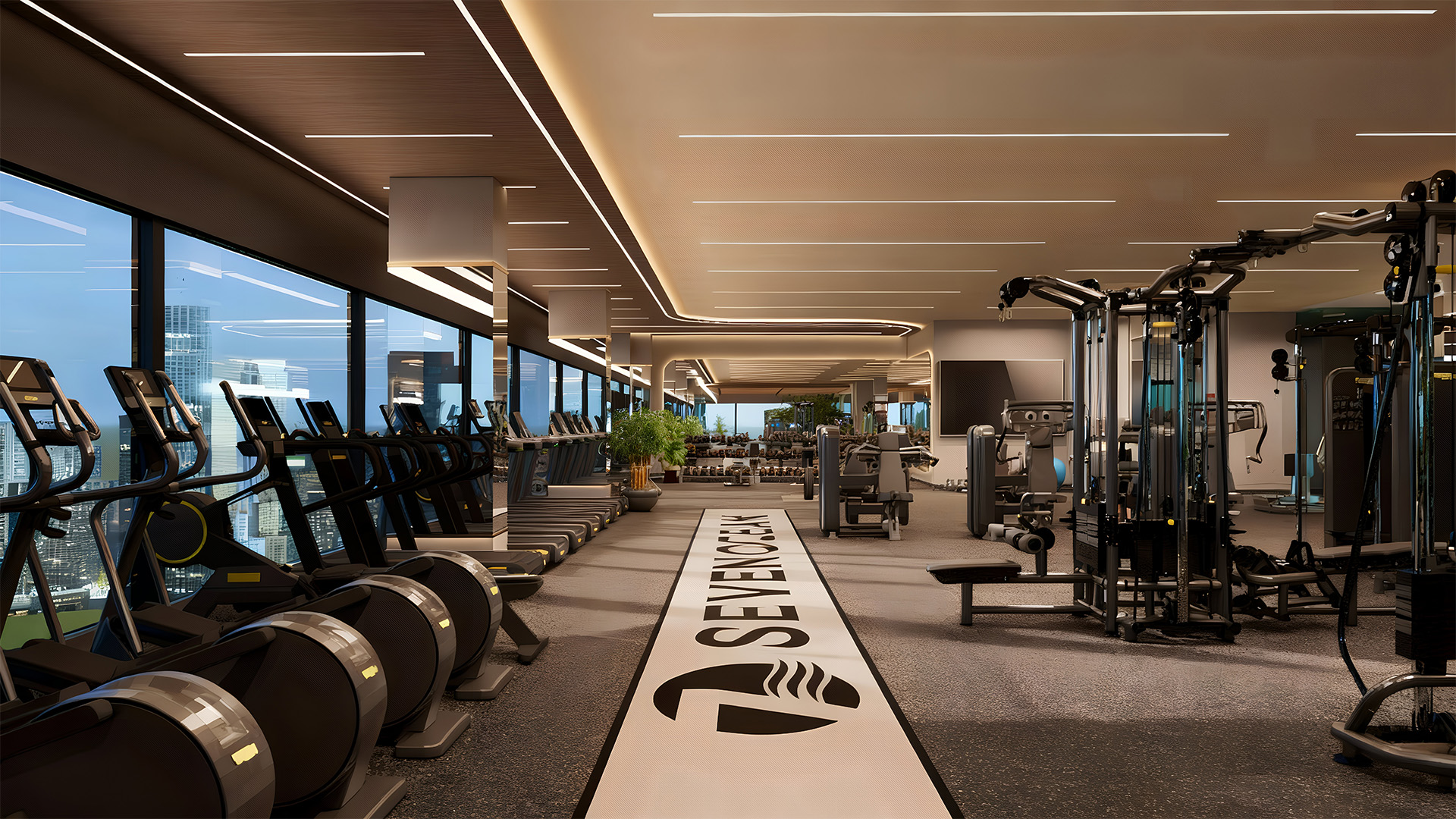 7 Ocean Fitness Club luxury reception area